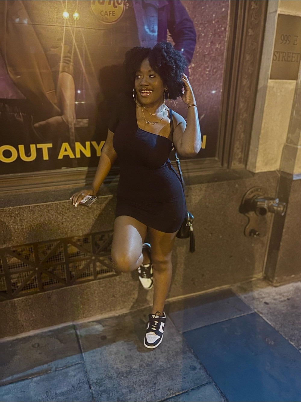 Zara Black One-Shoulder Mini Dress